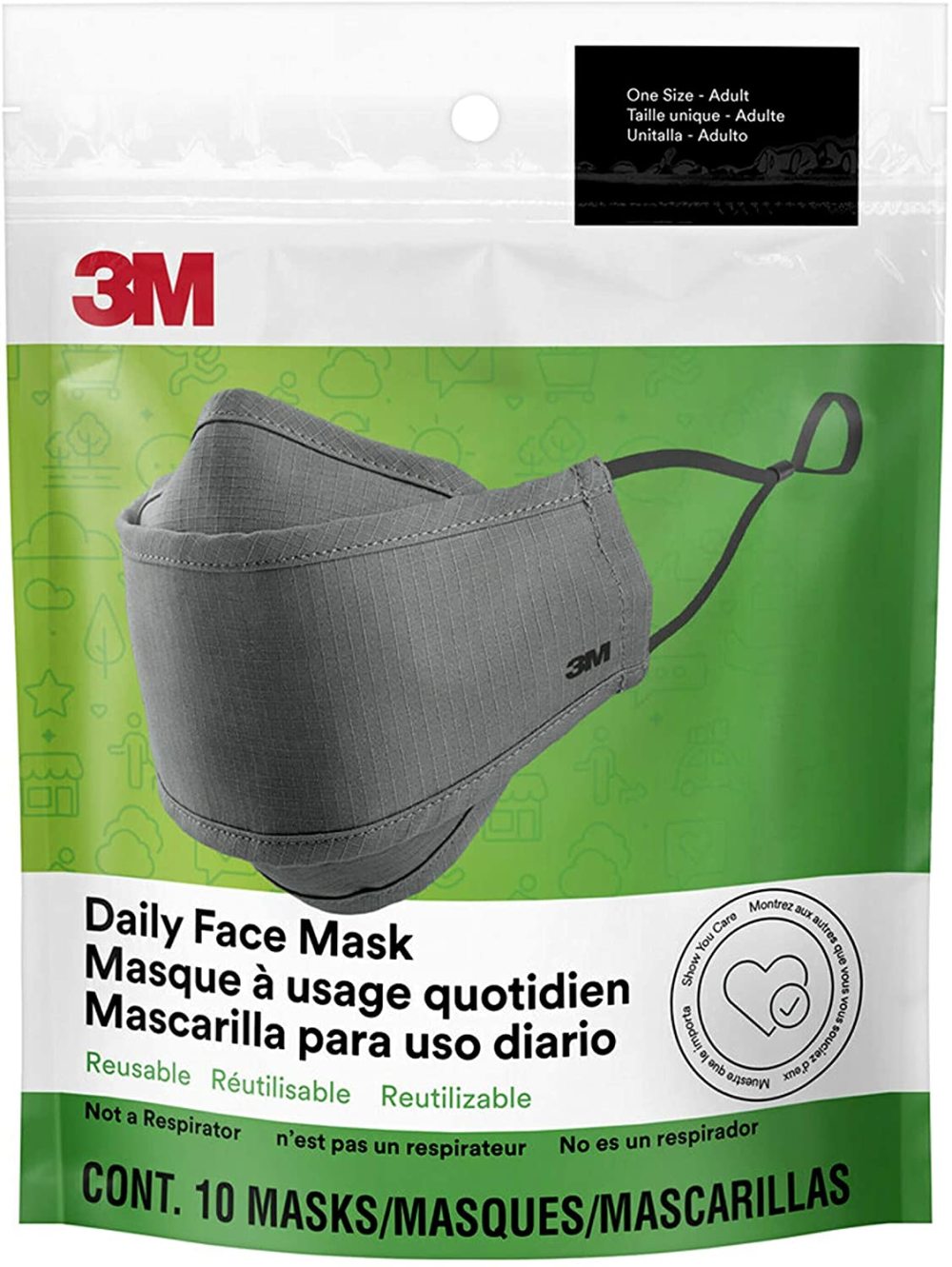3M Daily Face Mask Reusable 5 Pack - Ascmtools