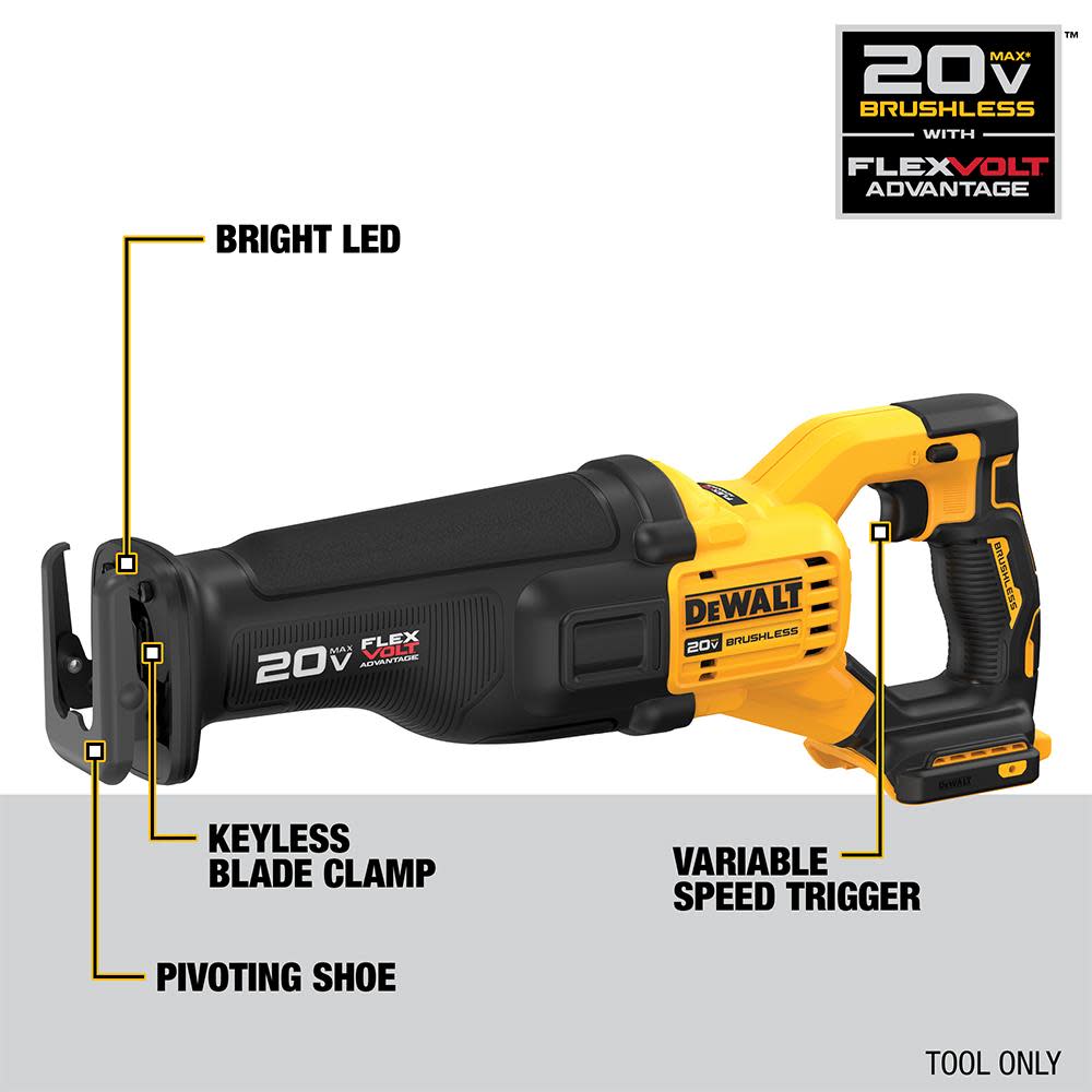 DEWALT 20V MAX Reciprocating Saw with FLEXV ADVANTAGE Bare Tool - Ascmtools