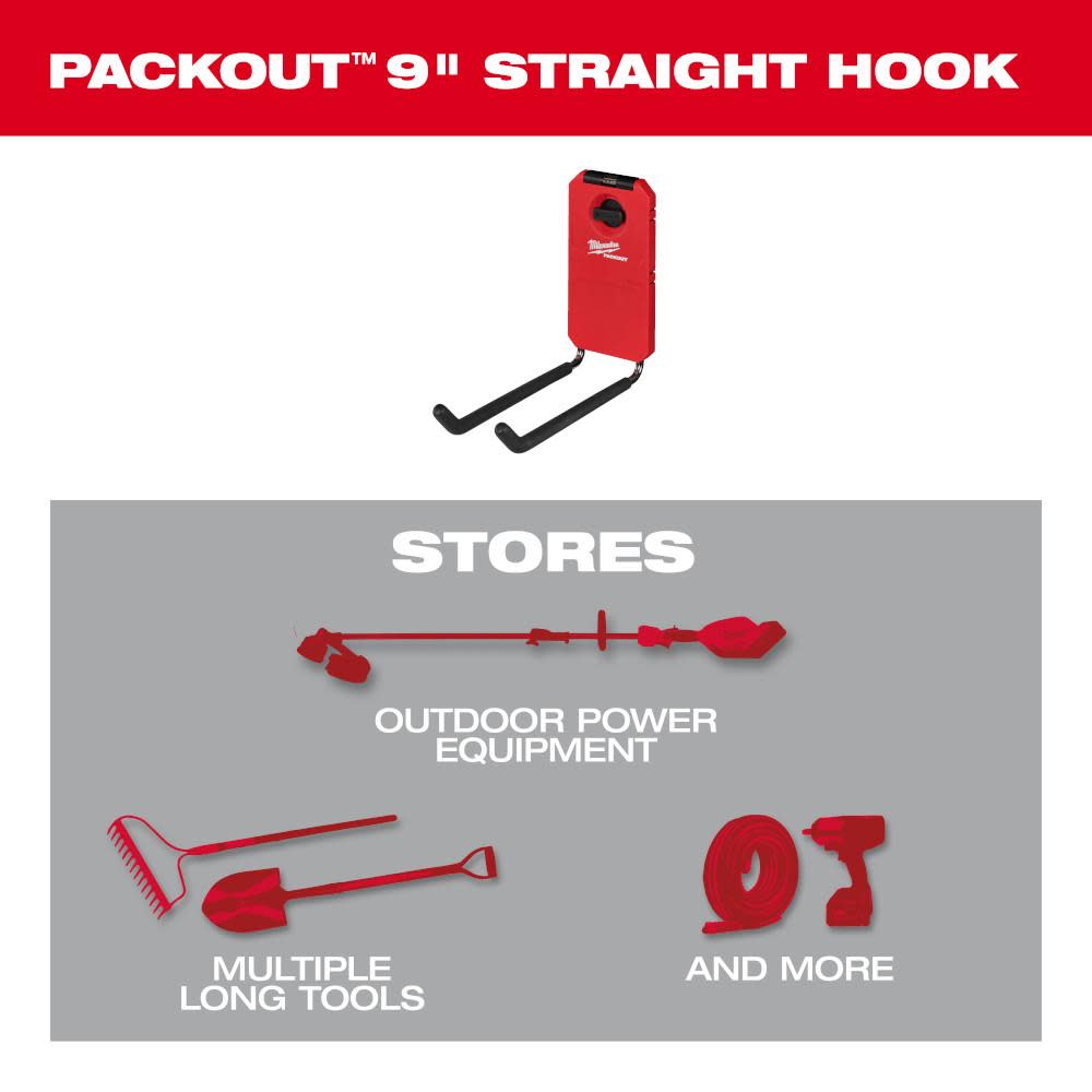 Milwaukee PACKOUT 9 Straight Hook - Ascmtools