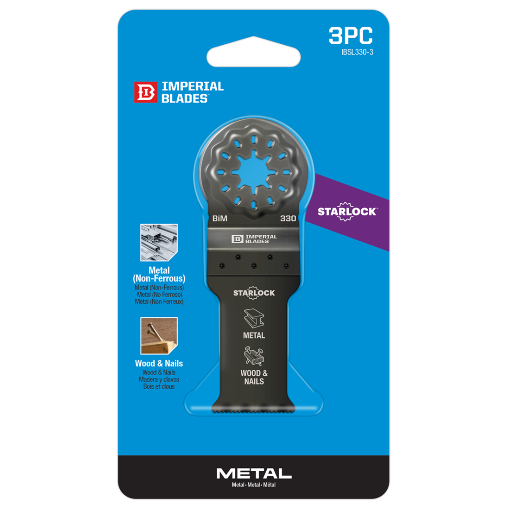 Imperial Blades Starlock 1 1/8″ Standard Metal Blade 3pc - Ascmtools