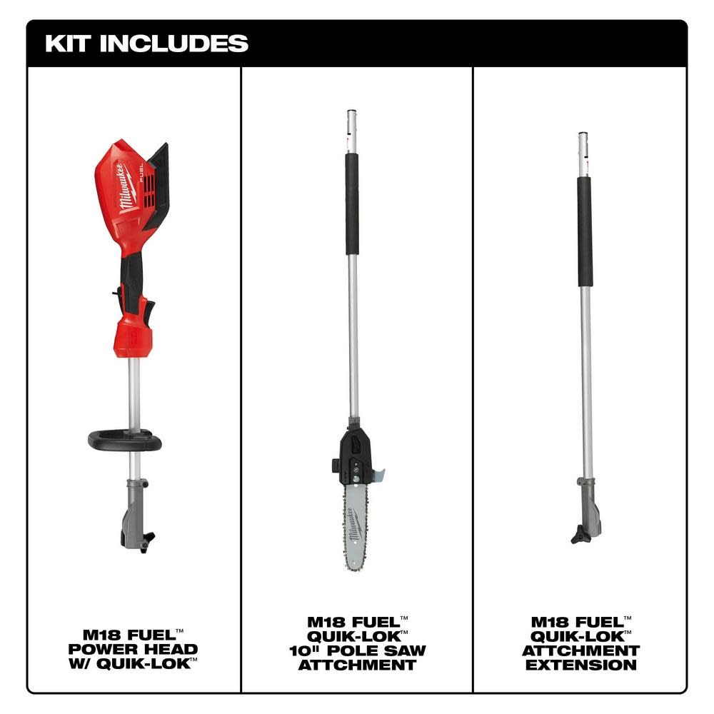 Milwaukee M18 FUEL 10″ Pole Saw with QUIK LOK Reconditioned Bare Tool - Ascmtools
