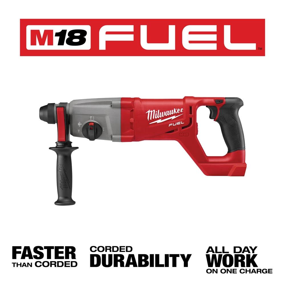 Milwaukee M18 FUEL Cordless 1 in. SDS-Plus D-handle Rotary Hammer - Ascmtools