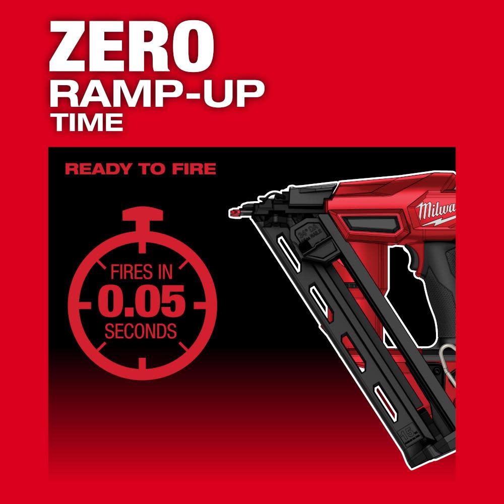 Milwaukee M18 FUEL 15 Gauge Finish Nailer Kit - Ascmtools