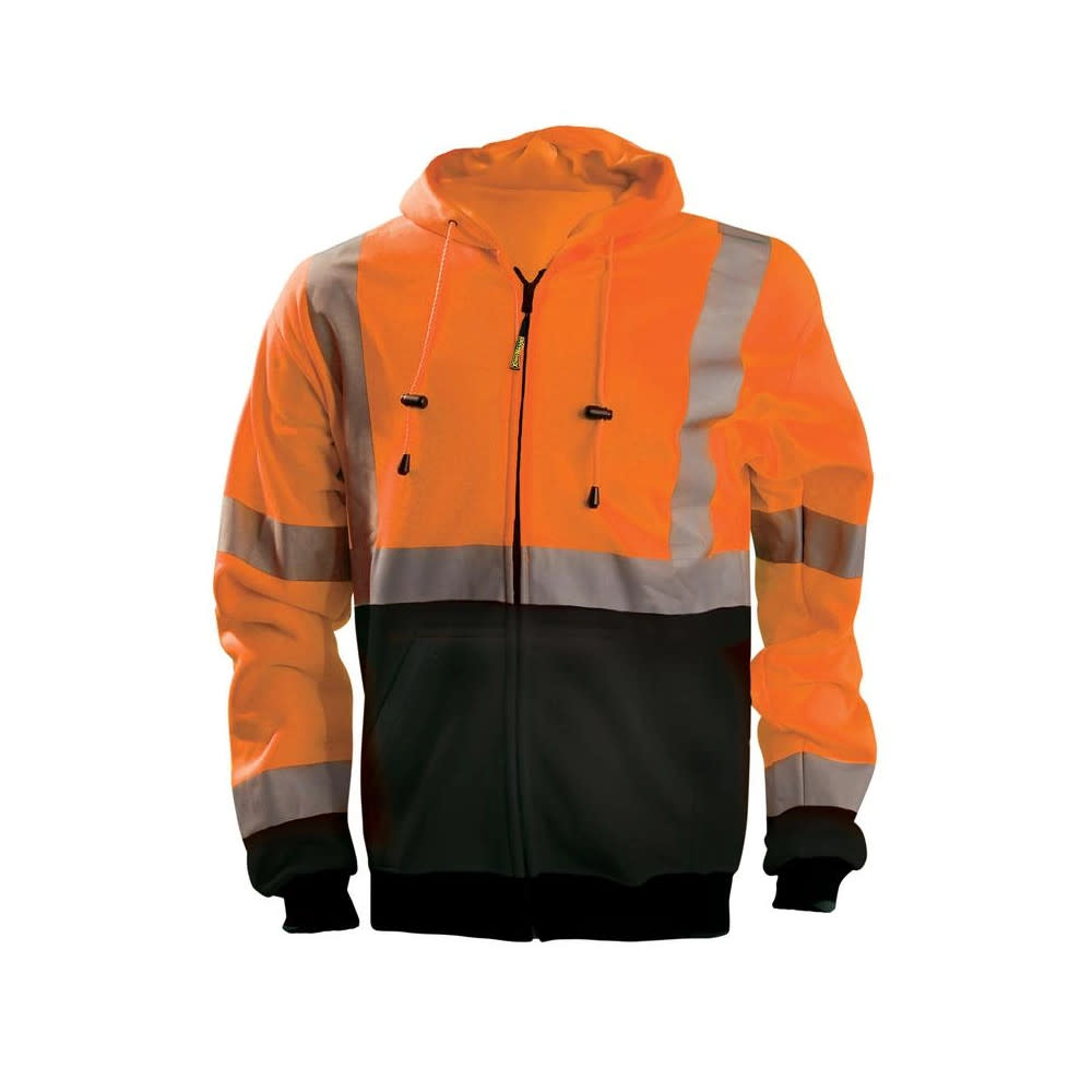 Occunomix Hi-Vis Orange 9oz Full Zip Hoodie Sweatshirt 5X - Ascmtools