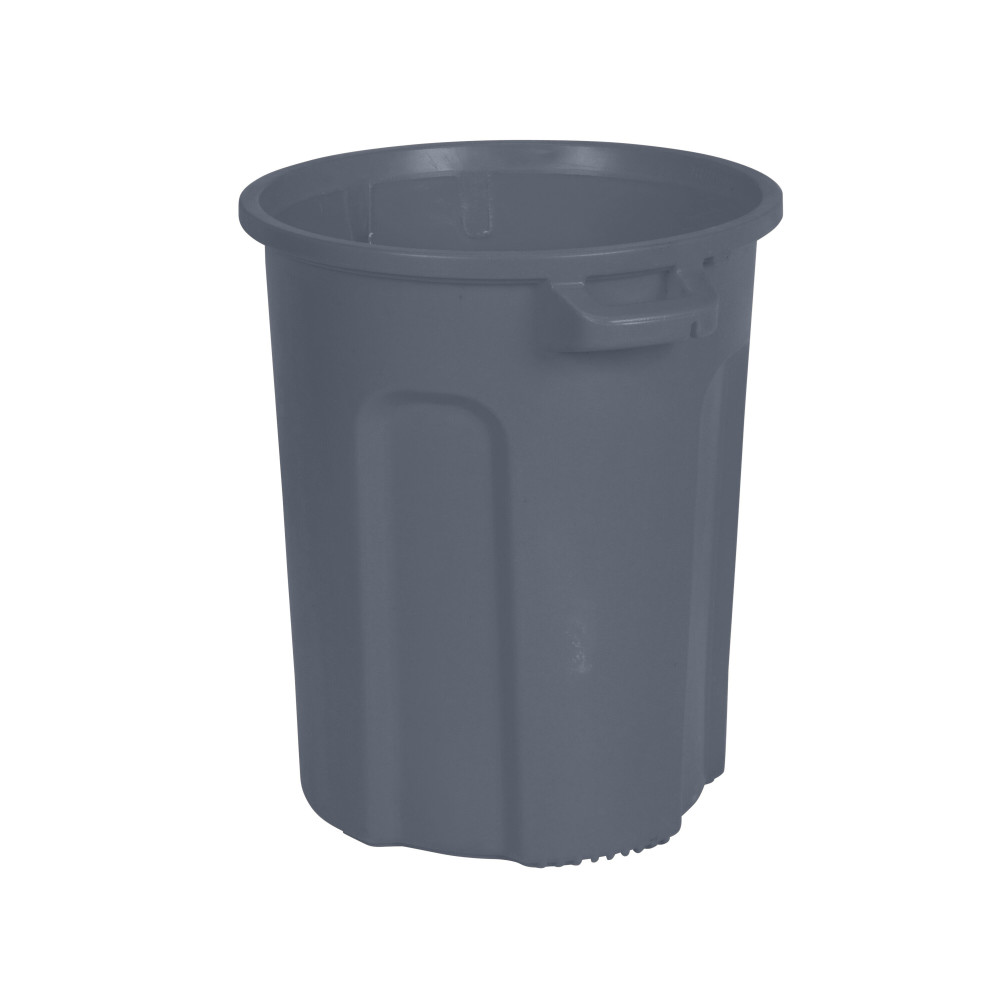 Toter 20 Gallon Round Trash Can with Lift Handle Dark Gray Granite - Ascmtools
