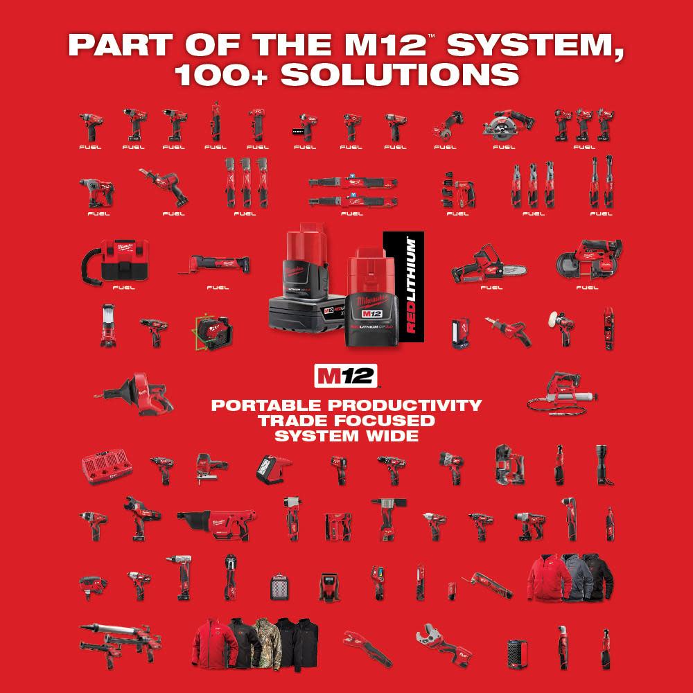 Milwaukee M12 Cordless Lithium-Ion 4 Tool Combo Kit - Ascmtools