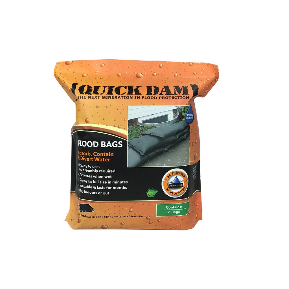 Quick Dam 6-Pack 24-in L x 12-in W Self-Inflating Flood Bags - Ascmtools