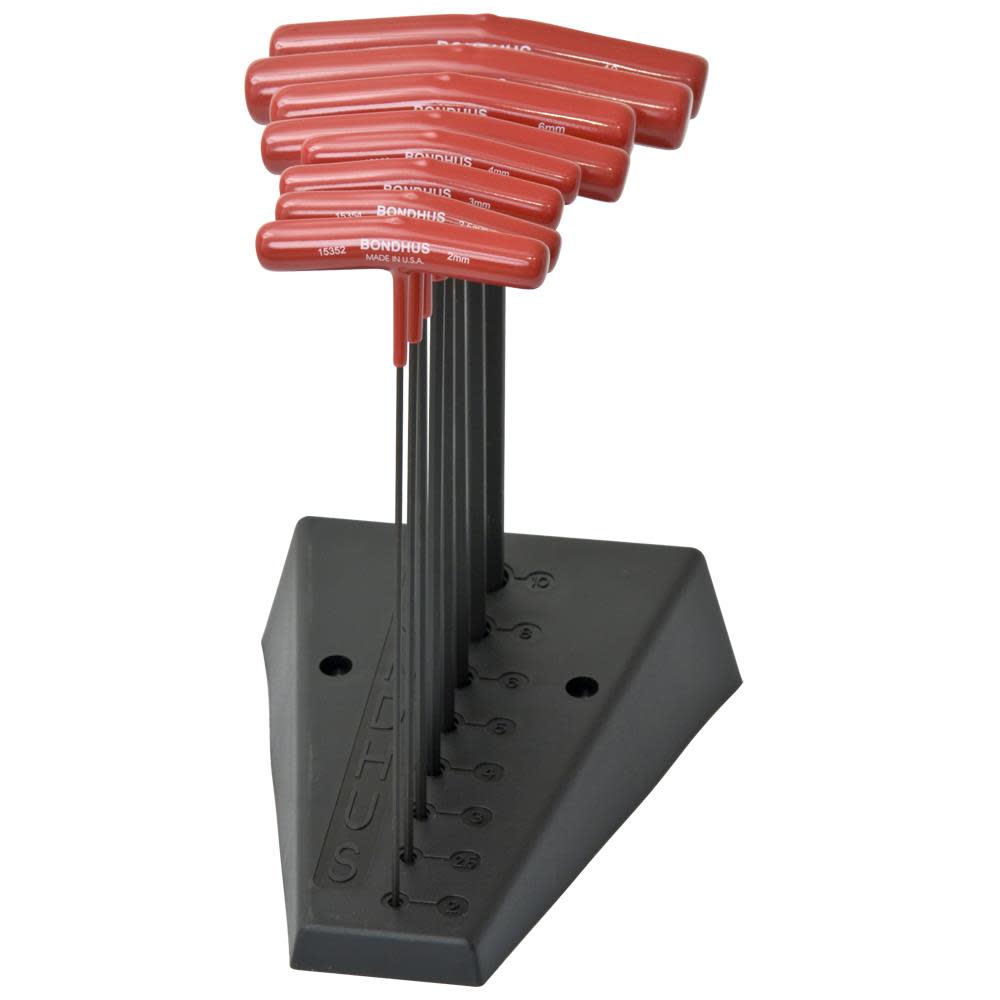 Bondhus 8pc Long T-Handle Hex Tool Set 2MM-10MM - Ascmtools