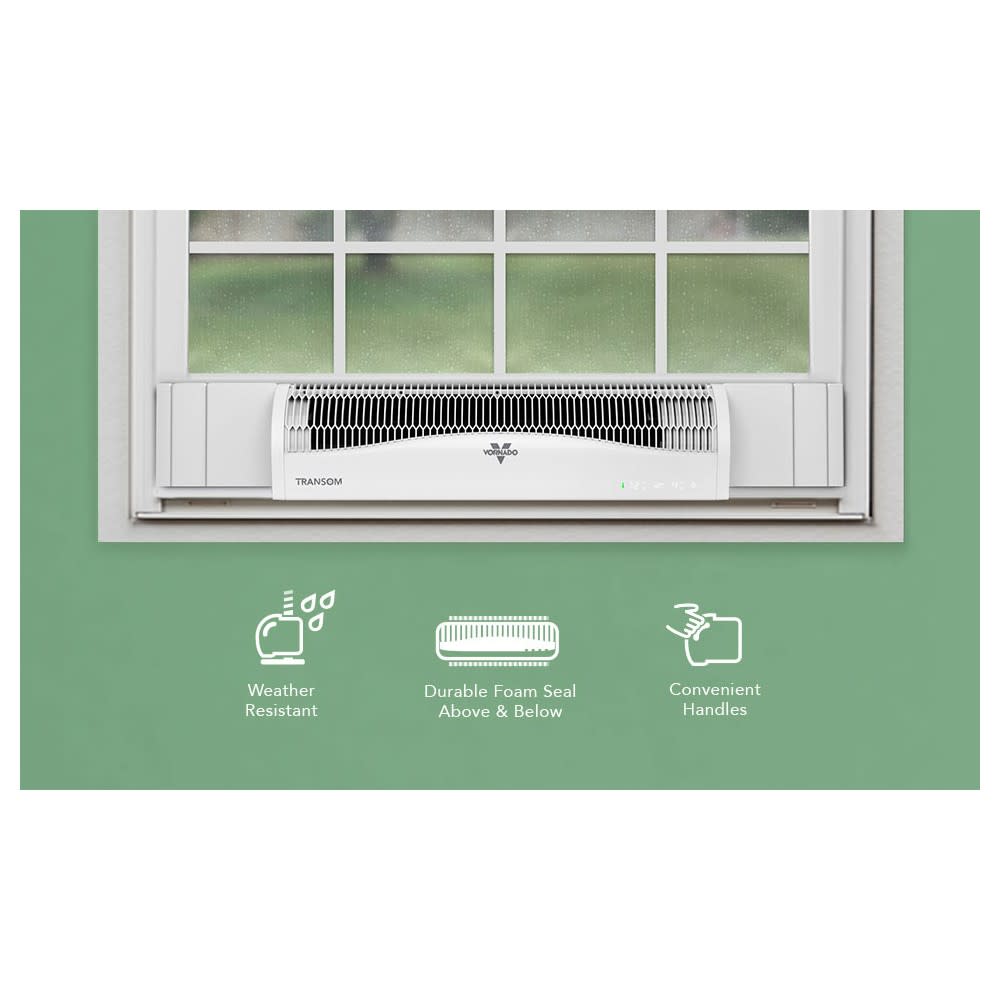 Vornado Transom Window Air Circulator with Remote 120V 185 CFM White - Ascmtools