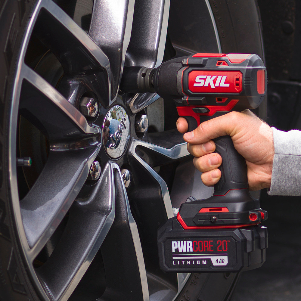 SKIL PWRCORE 20 Brushless 20V 1/2” Impact Wrench Kit - Ascmtools