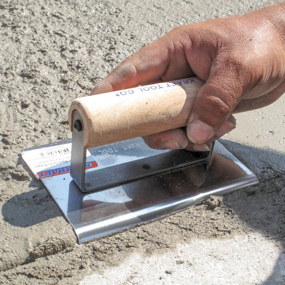 Kraft Tool Co 6″ x 4″ 3/8″ R 1/2″ L Cement Edger - Ascmtools
