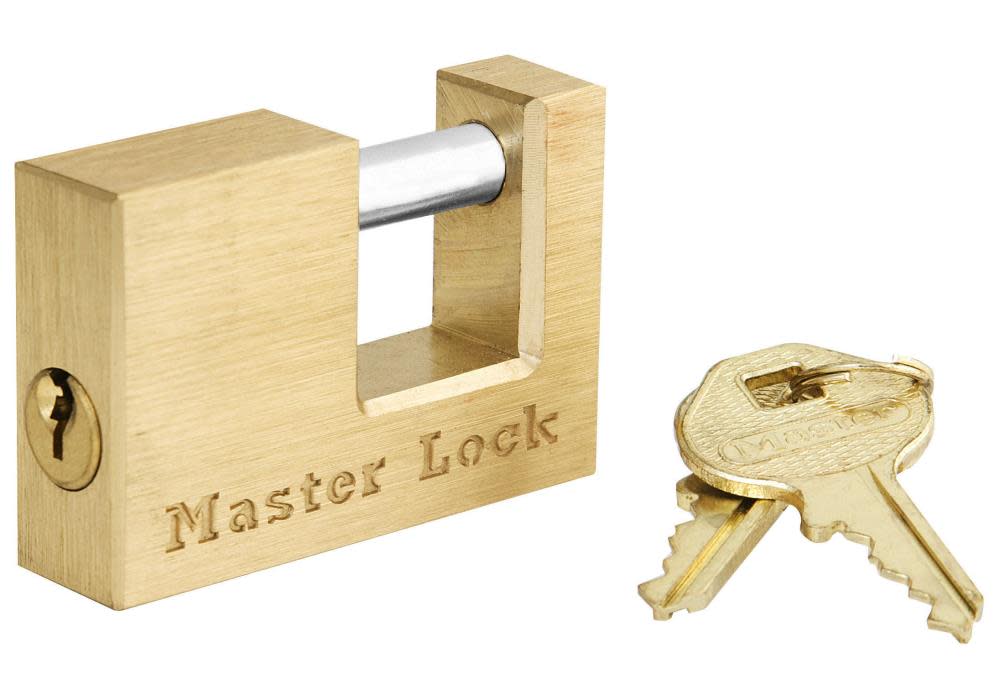 Master Lock Solid Brass Coupler Latch Lock with 3/4 in. (19mm) Shackle – 605DAT - Ascmtools