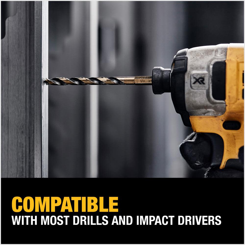 DEWALT 13/32″ BLACK & GOLD Impact Ready METAL DRILL BIT - Ascmtools