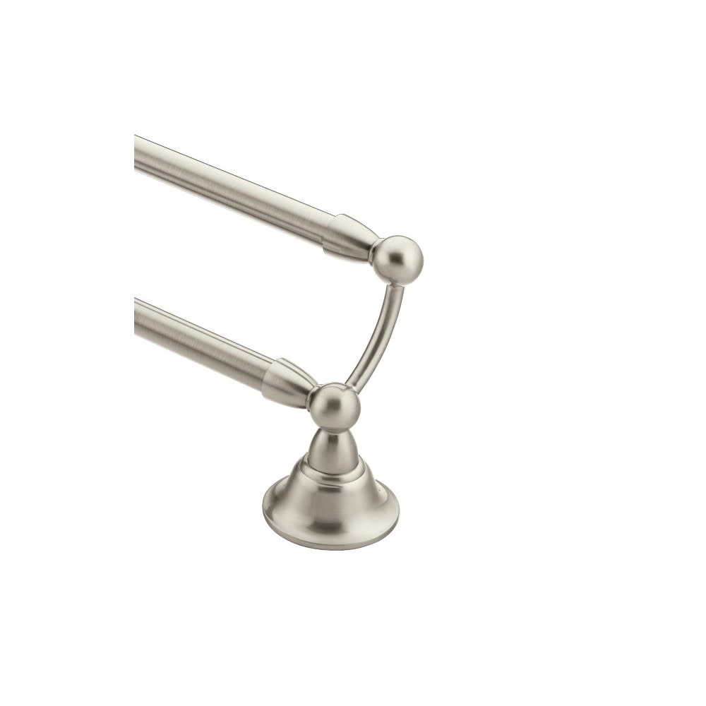 Moen Sage Double Towel Bar Brushed Nickel Brass 24″ - Ascmtools