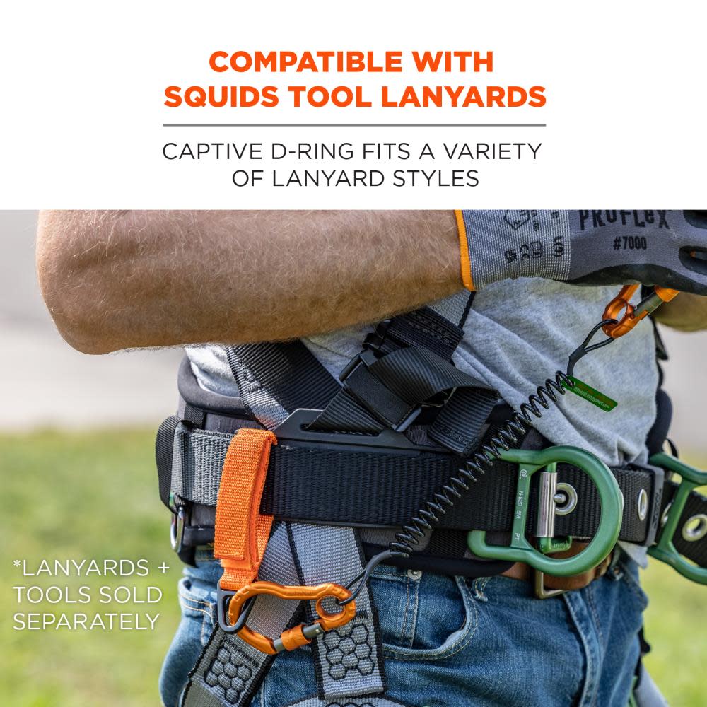 Ergodyne Squids 3172 Orange Anchor Strap Hook and Loop Closure 5lbs 2pk - Ascmtools