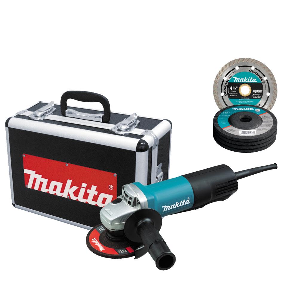 Makita 4-1/2-Inch Angle Grinder with Aluminum Case - Ascmtools