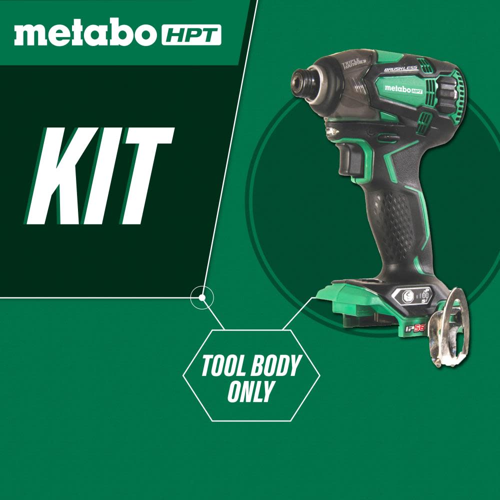 Metabo HPT 18V Li-ion Brushless Triple Hammer Impact Driver (Bare Tool) - Ascmtools