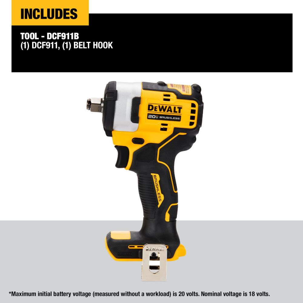 DEWALT 20V MAX 1/2″ Impact Wrench Hog Ring Anvil Bare Tool - Ascmtools