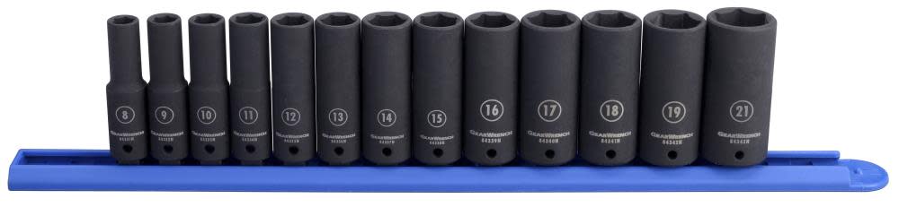 GEARWRENCH 8 pc 3/8 In Drive 6 Point SAE Deep Impact Socket Set - Ascmtools