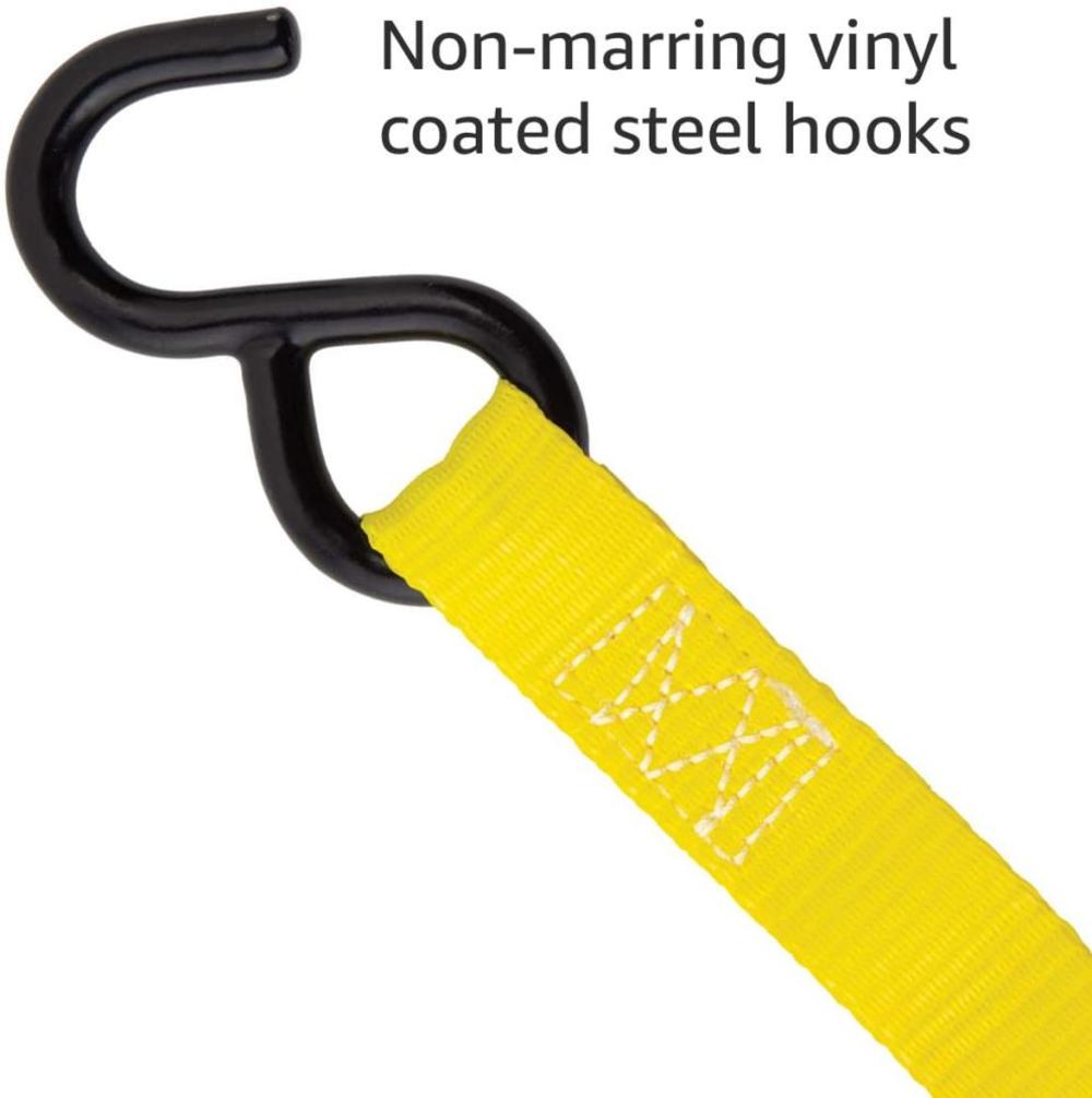 Stanley S2002 Enclosed Cam Buckle Cargo Tie Down Straps 1″ x 10′ 1200 lbs Break Strength 4pk - Ascmtools