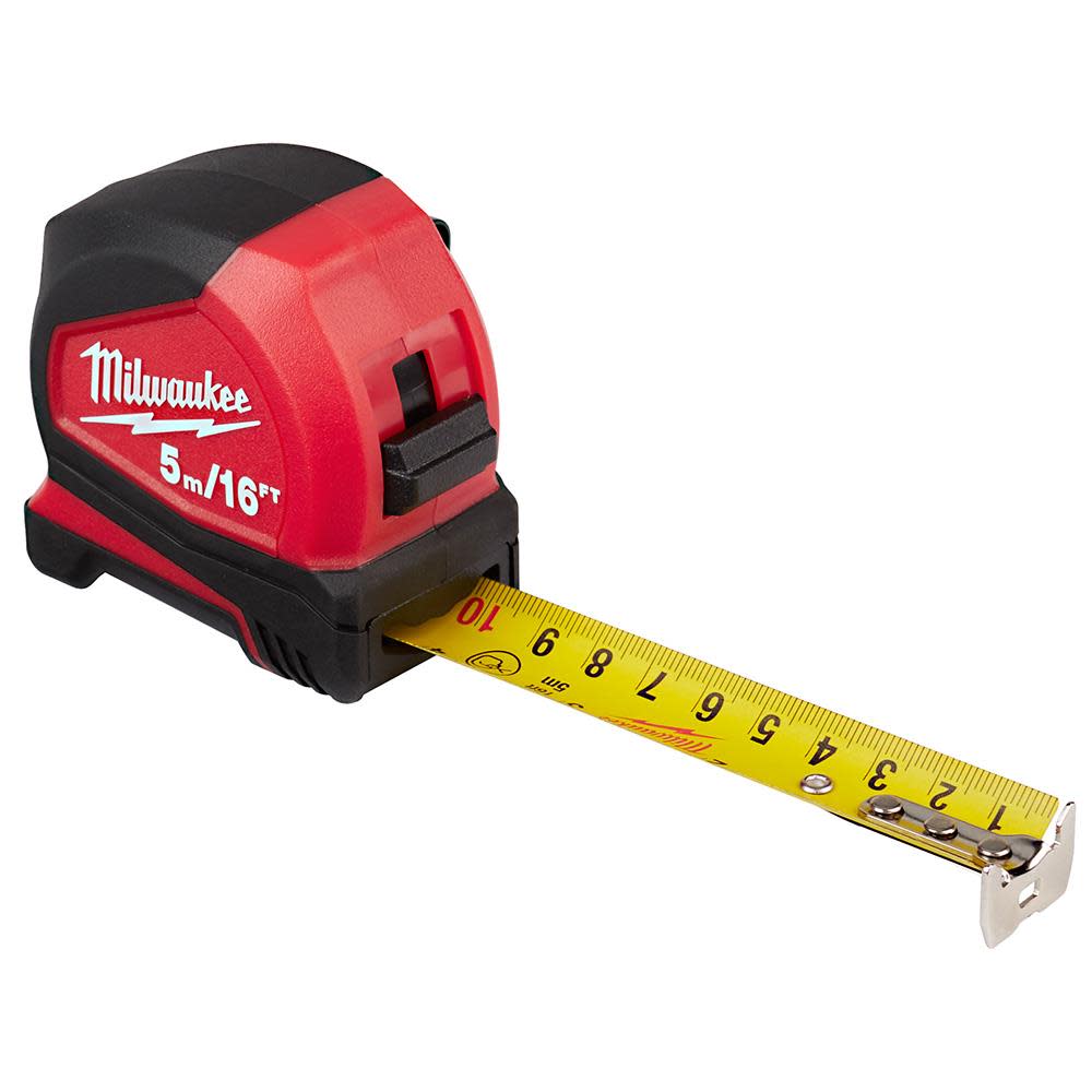 Milwaukee 5 m/16 ft. Compact Tape Measure - Ascmtools