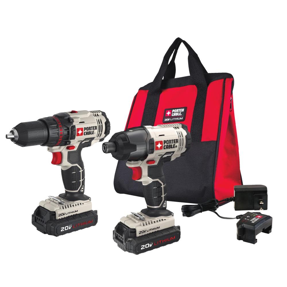 Porter Cable 20V MAX 2 Tool Combo Kit with Soft Case - Ascmtools
