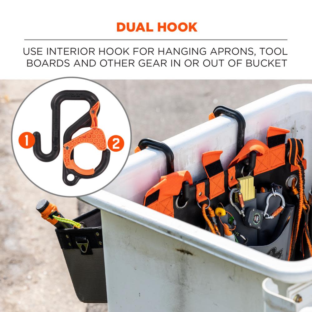 Ergodyne Squids 3″ Locking Aerial Bucket Hook 2pk - Ascmtools