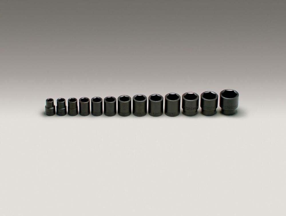 Wright Tool 1/2 In. Dr. 13 pc. Impact Socket Set 7/16 In. to 1-1/4 In. - Ascmtools