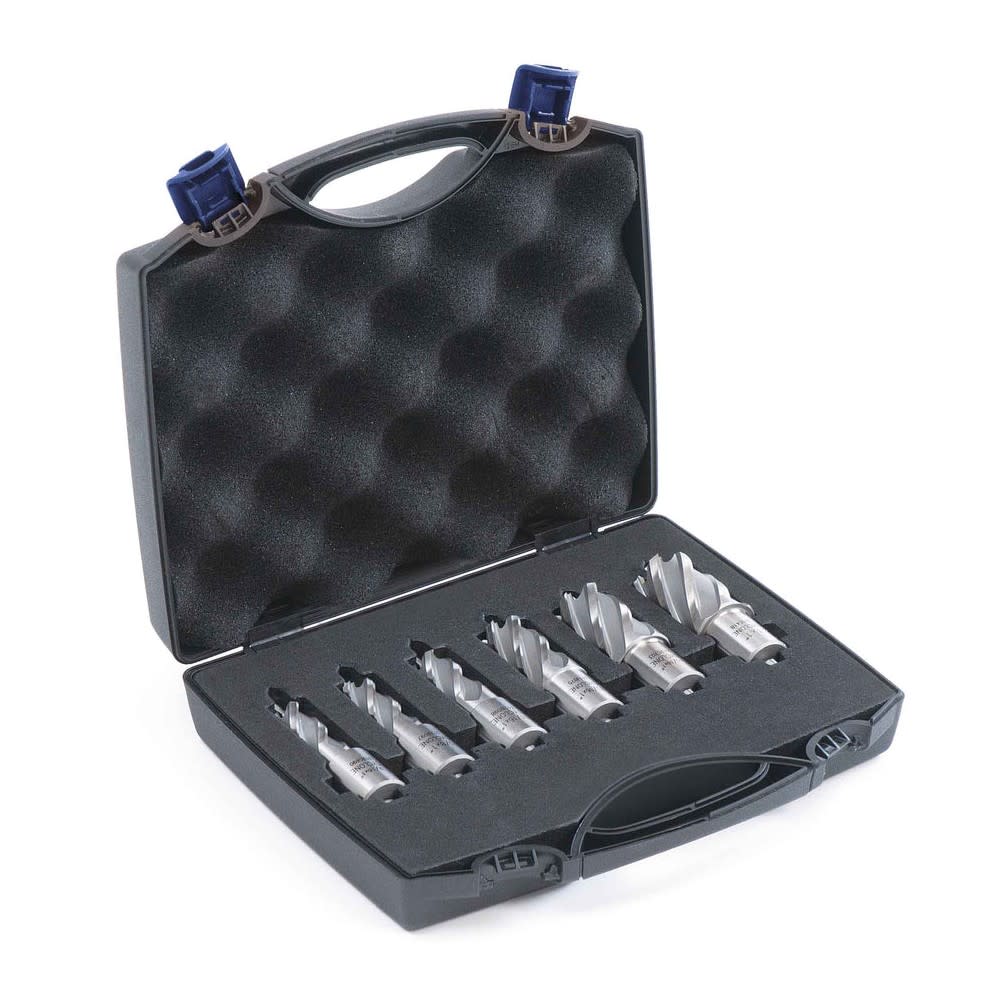 Evolution Power Tools 1″ Depth Annular HSS Mag Drill Cutter Set 6pc - Ascmtools