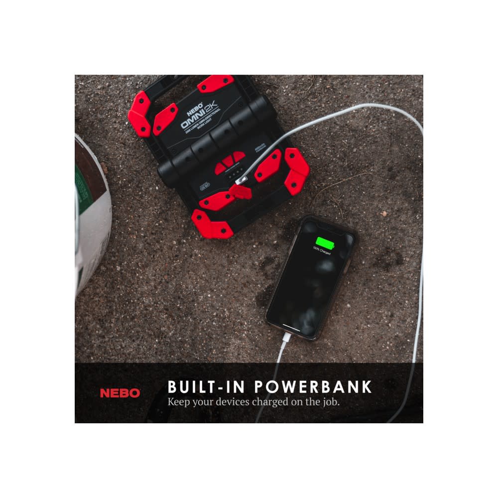 Nebo Work Light 2000 Lumens USB-C Rechargeable - Ascmtools