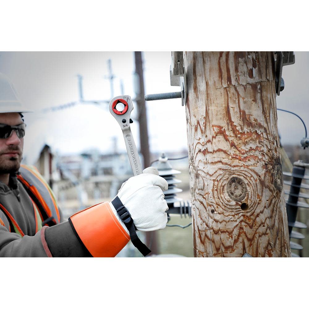 Milwaukee Linemans 5-in-1 Ratcheting Wrench - Ascmtools