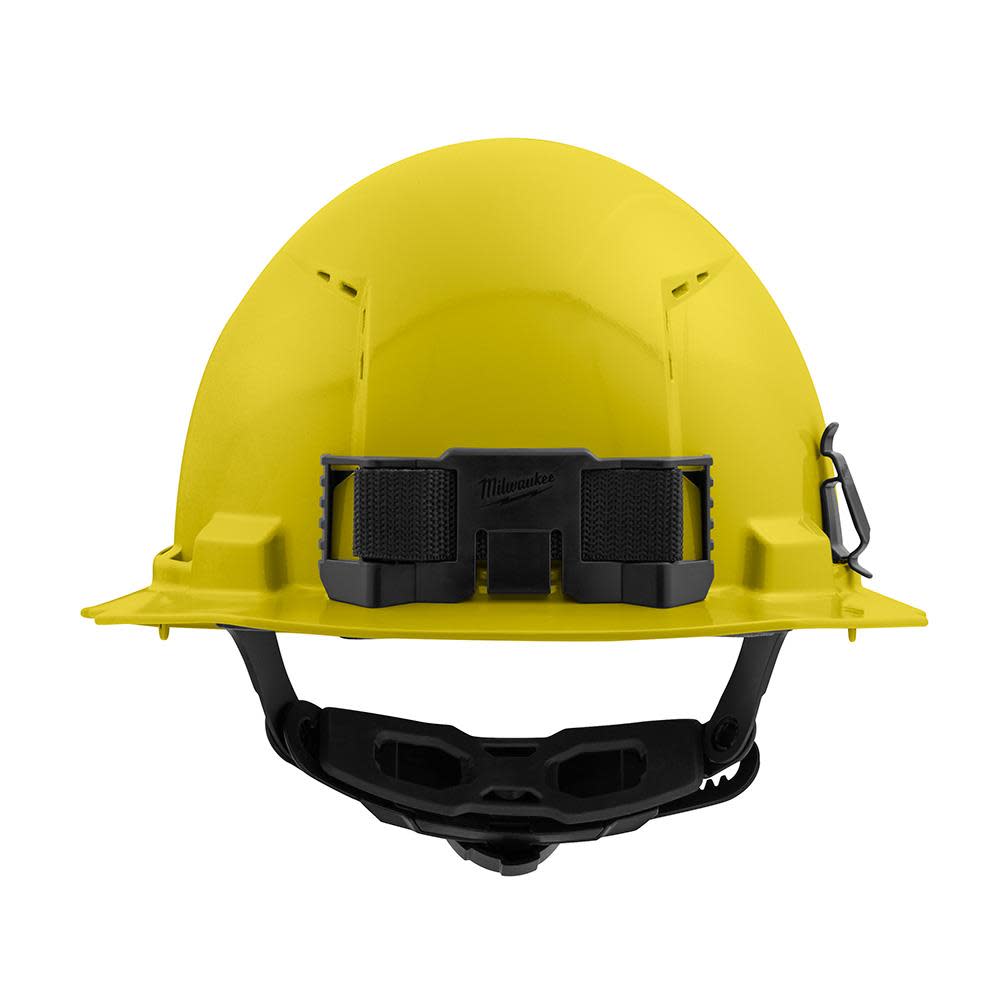 Milwaukee Yellow Full Brim Vented Hard Hat with 6pt Ratcheting Suspension Type 1 Class C - Ascmtools