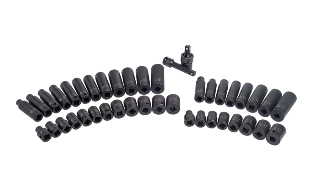Sunex 3/8 In. Drive Master Impact Socket Set 42 pc. - Ascmtools