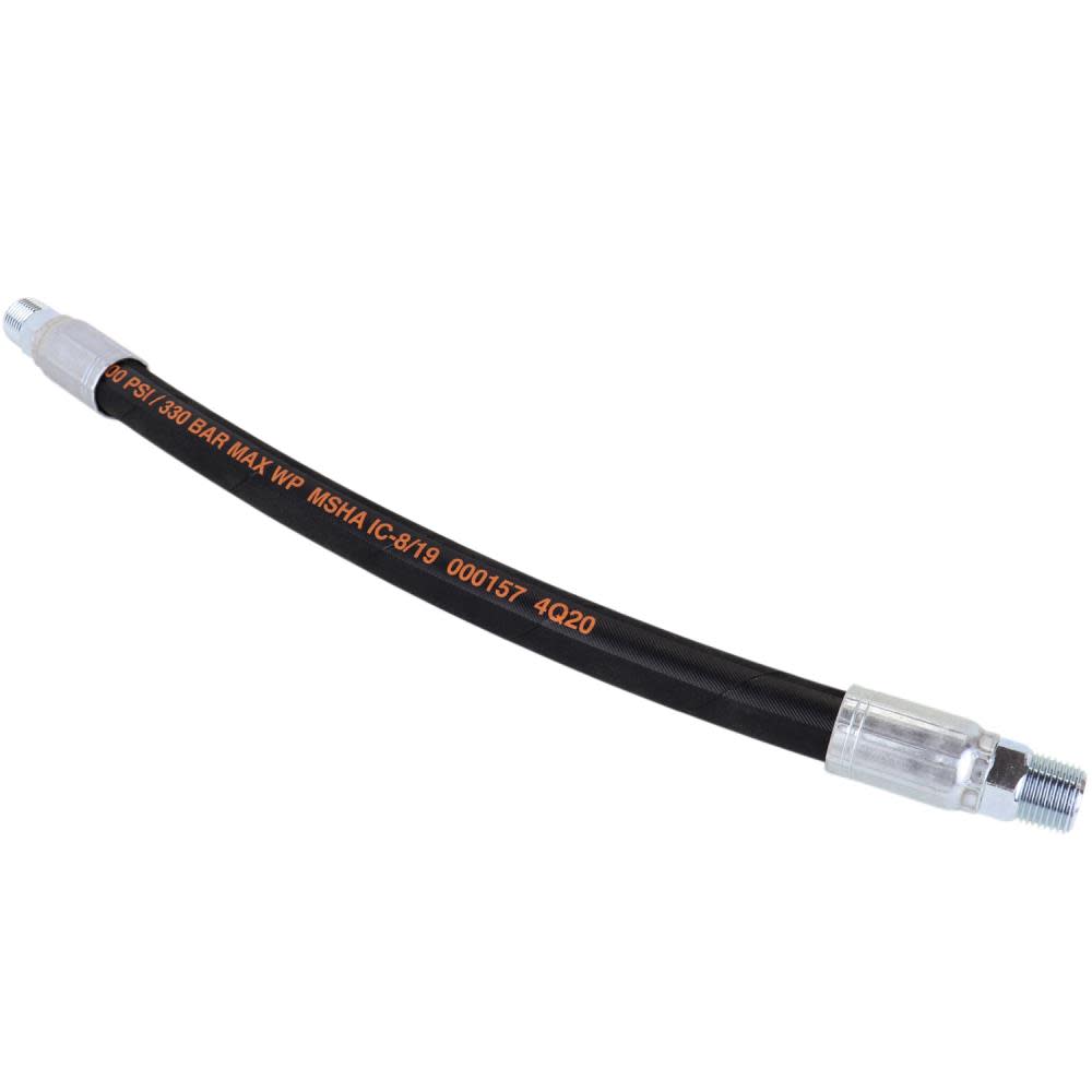 Milton Hydraulic Hose Assembly 100R2AT 4800 PSI 3/8″ MNPT 3/8″ Hose ID x 24″L - Ascmtools