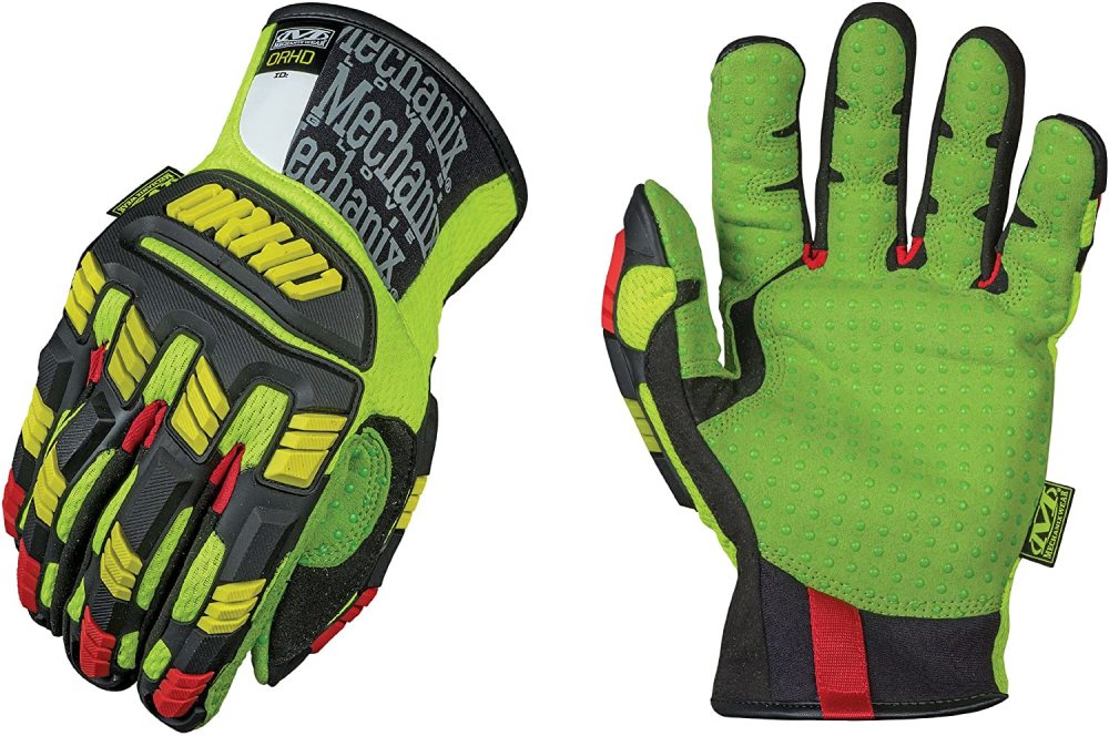 Mechanix Wear X-Large High-Visibility Yellow Leather Palm Gloves - Ascmtools