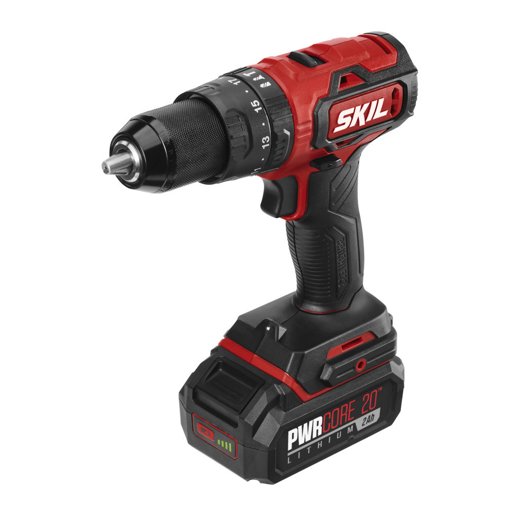 SKIL PWRCore 20 Brushless 20V 1/2” Hammer Drill Kit PWRJUMP Charger - Ascmtools
