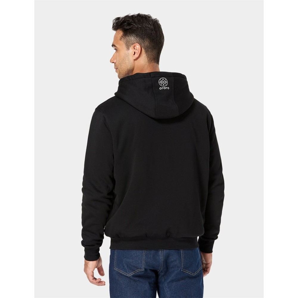 ORORO Unisex Black Heated Fleece Hoodie Kit Small - Ascmtools