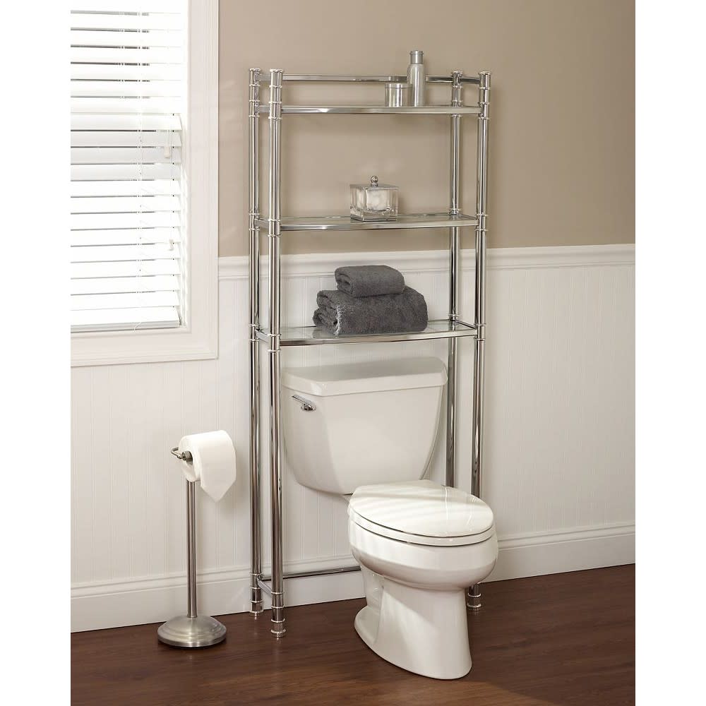 Zenith Over the Toilet Freestanding Spacesaver Chrome Steel - Ascmtools