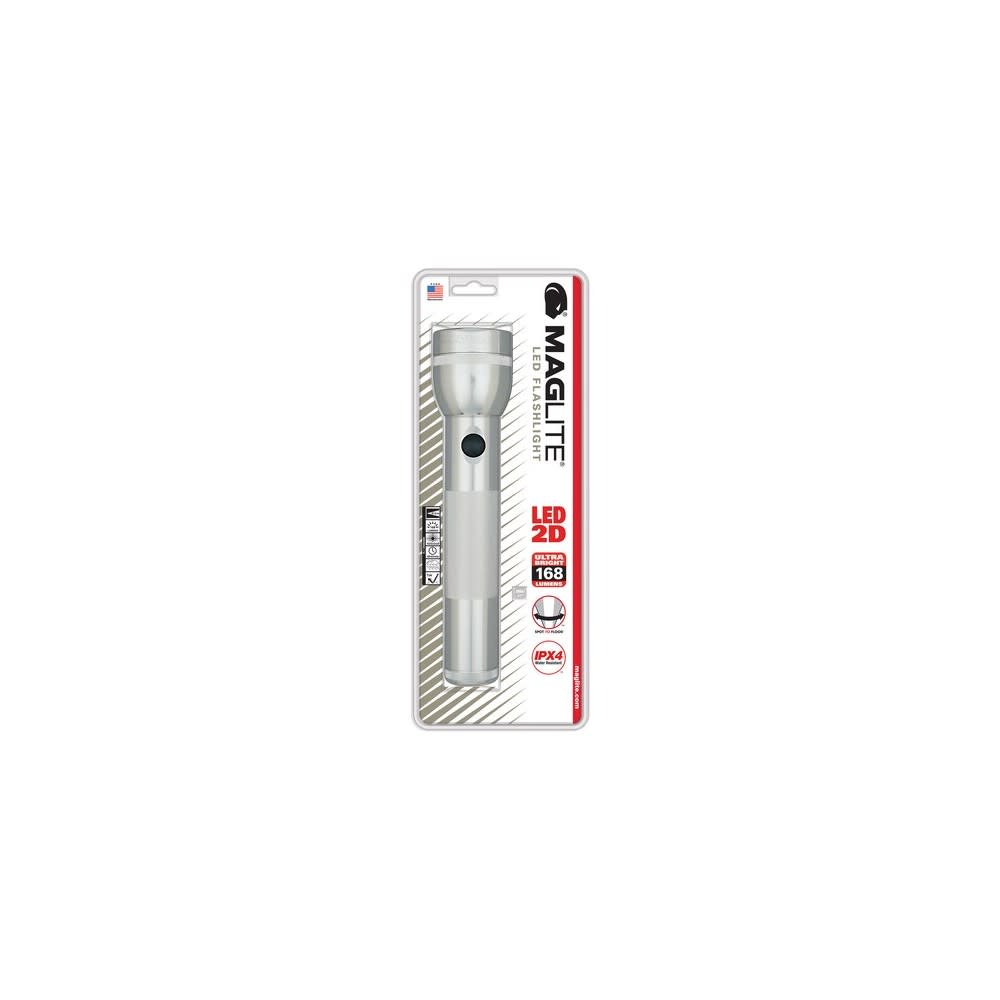 Maglite ST2D116 213 Lumens Silver LED 2-Cell D Flashlight - Ascmtools