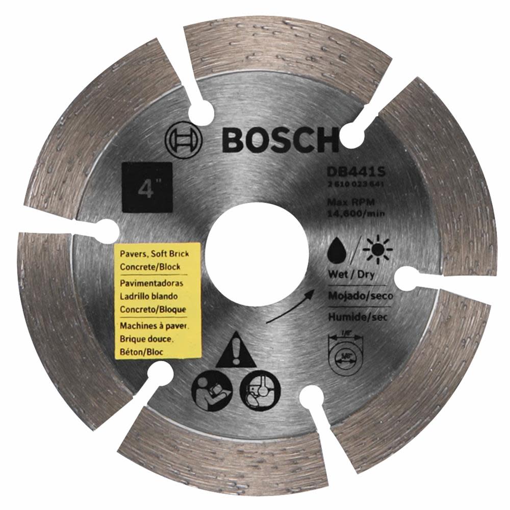 Bosch 4″ Standard Segmented Rim Diamond Blade for Universal Rough Cuts - Ascmtools