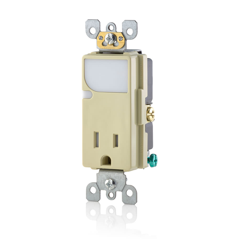 Leviton 15A 125VAC Ivory Combination Decora Receptacle/Outlet - Ascmtools
