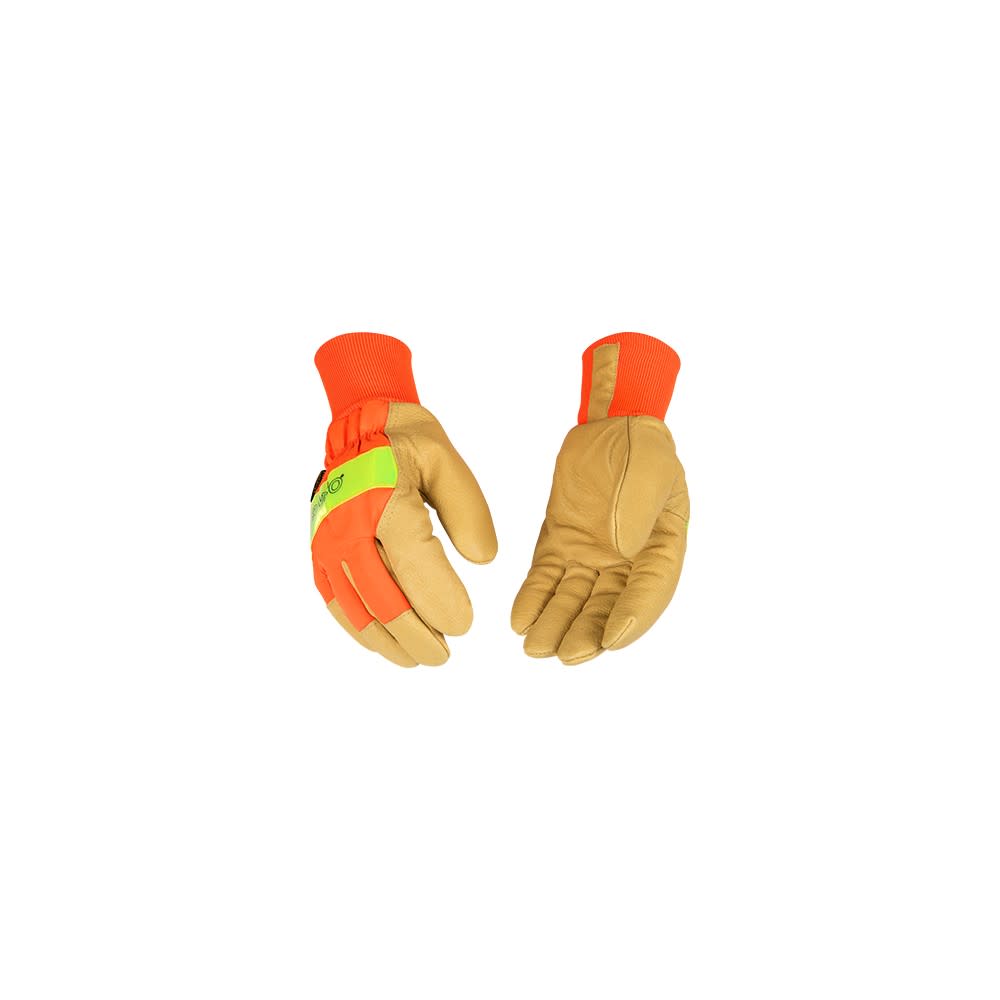 Kinco Hi-Vis Orange Grain Pigskin Palm Glove - Ascmtools