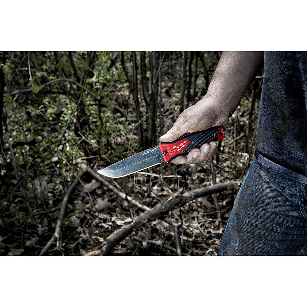 Milwaukee 5 In. HARDLINE Fixed Blade Knife - Ascmtools