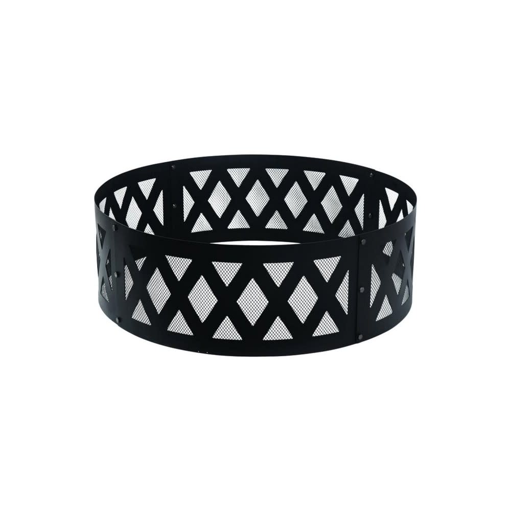 Living Accents Round Fire Ring For Wood 36″ Black Steel - Ascmtools