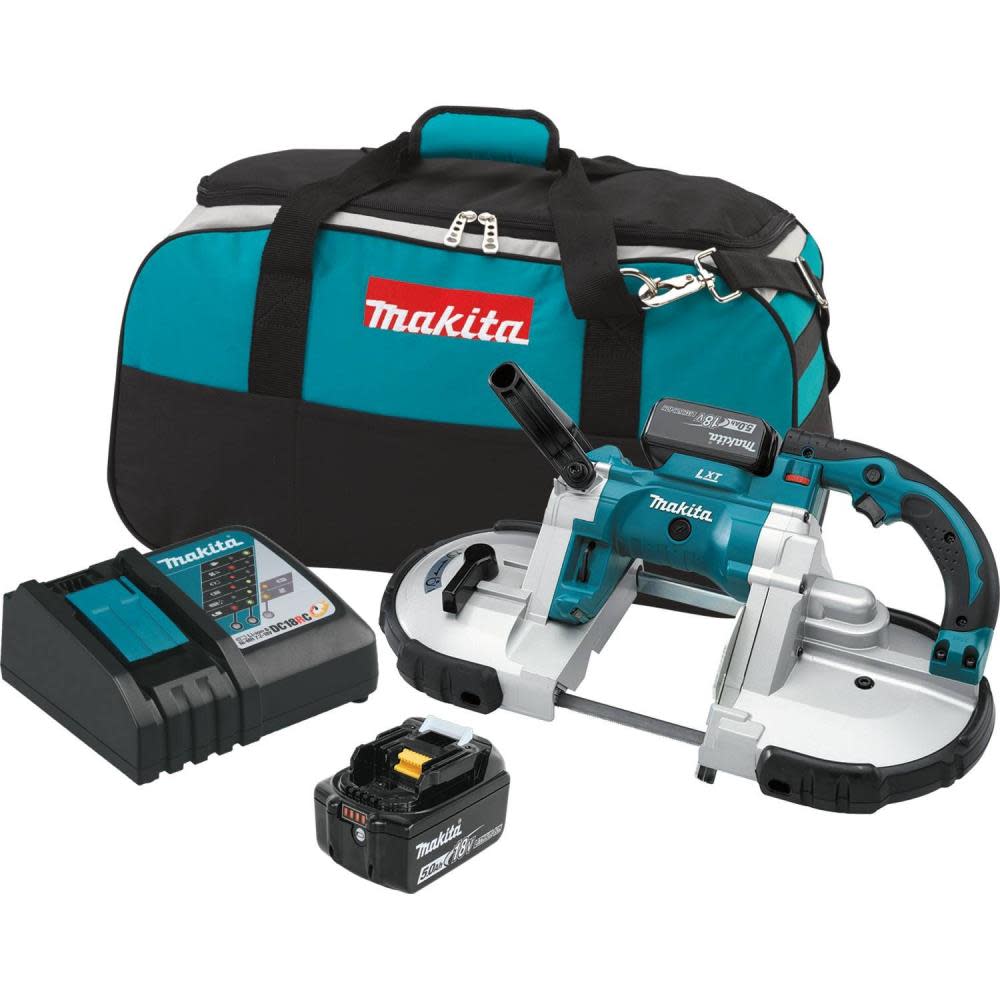 Makita 18 Volt LXT Lithium-Ion Cordless Portable Band Saw Kit 5.0 Ah - Ascmtools