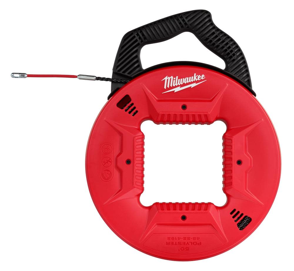 Milwaukee 50 Ft. Polyester Fish Tape with Flexible Metal Leader - Ascmtools