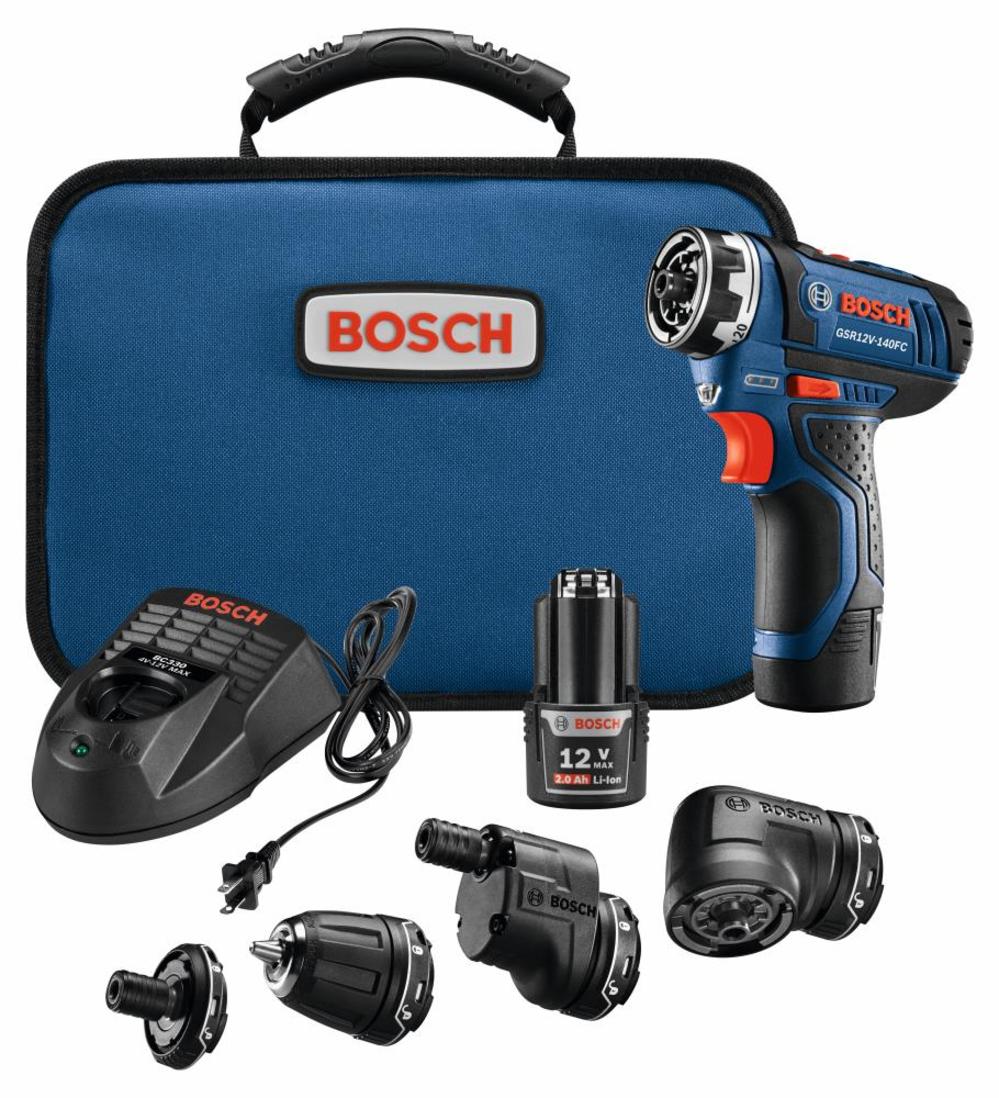 Bosch 12V Max Flexiclick 5-In-1 Drill/Driver System Kit - Ascmtools