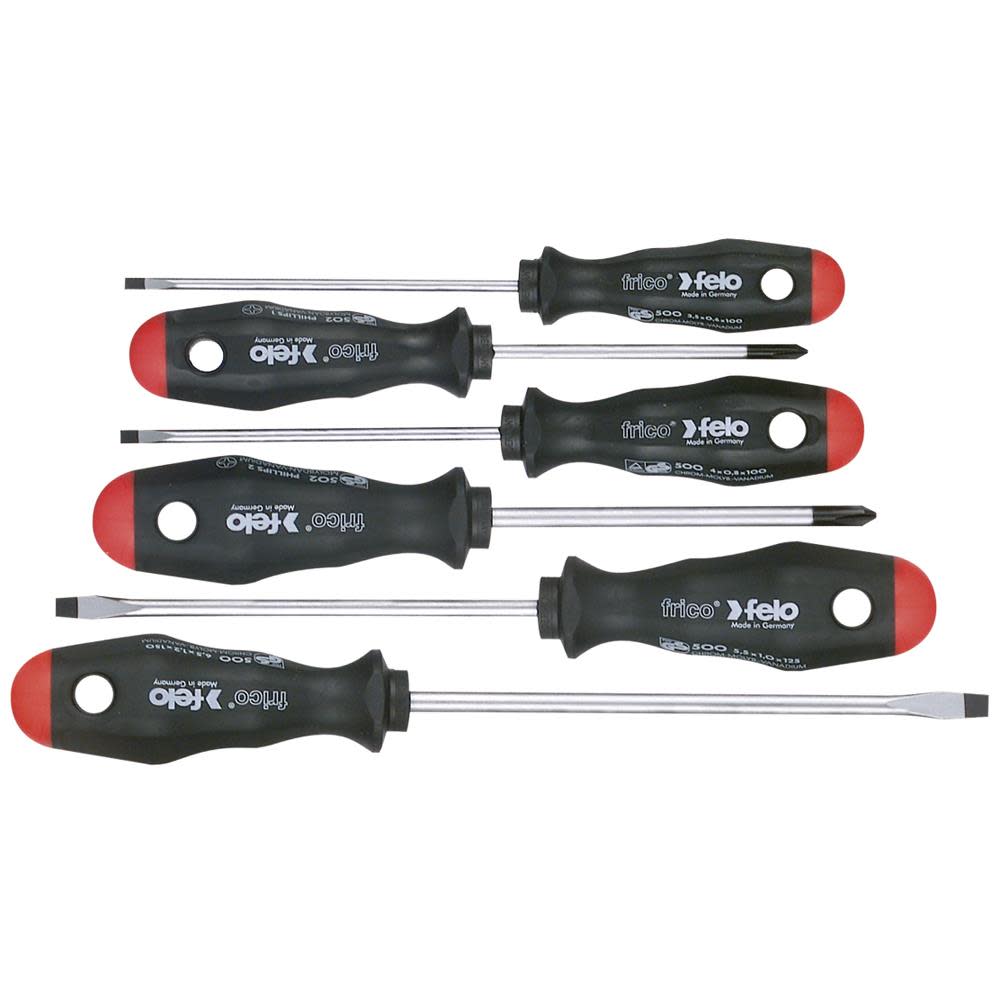 Felo 6 pc Slotted & Phillips Screwdriver Set - Ascmtools