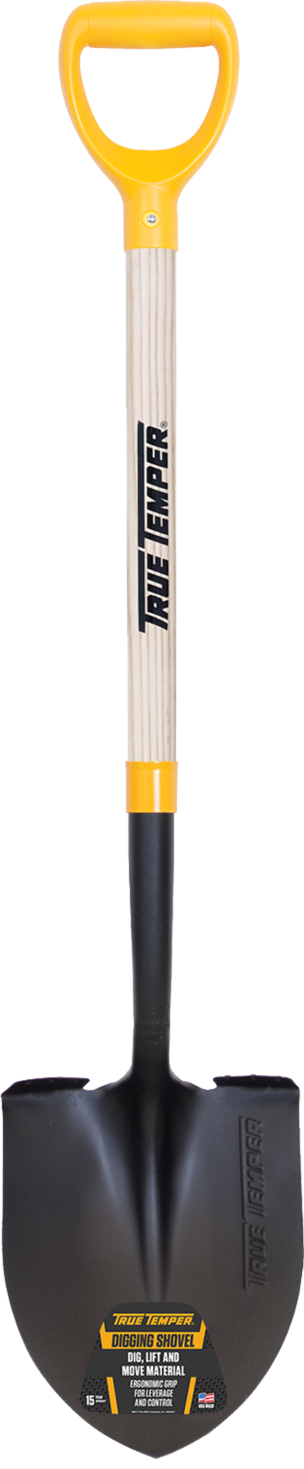 True Temper 42.5″ Forged Round Point Shovel with D Grip Handle - Ascmtools