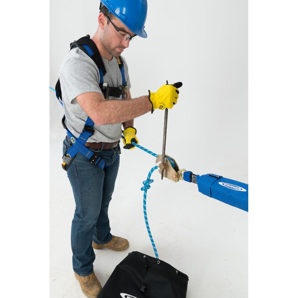 Werner L100060 60 ft 2-Man Rope Horizontal Lifeline System Cross-Arm Strap - Ascmtools